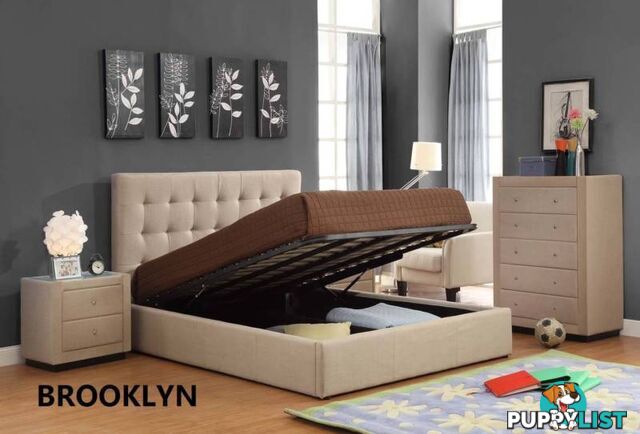 NEW Queen, King Gas Lift Bed Frame With Storage. RENT $14.15 PW.