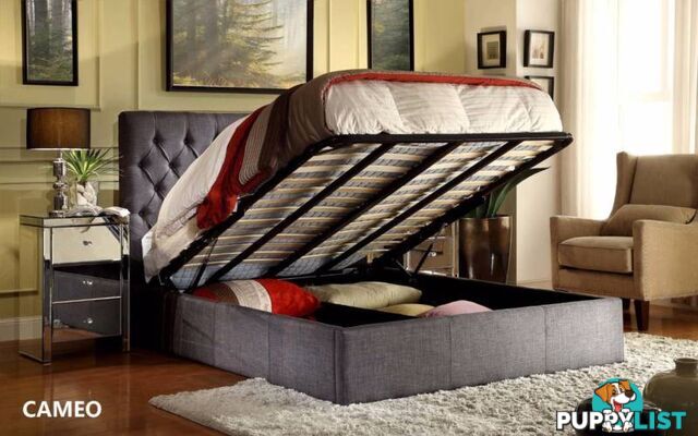 NEW Queen, King Gas Lift Bed Frame With Storage. RENT $14.15 PW.