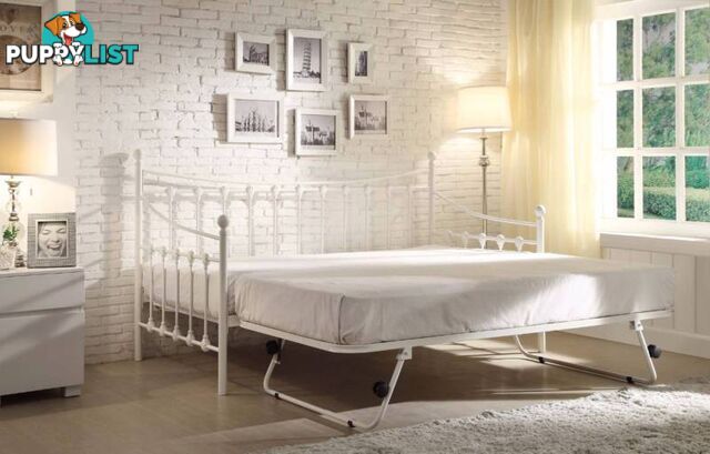 NEW DAY BED Single Day Bed.Wrought Iron White $399. RENT $4.70 PW