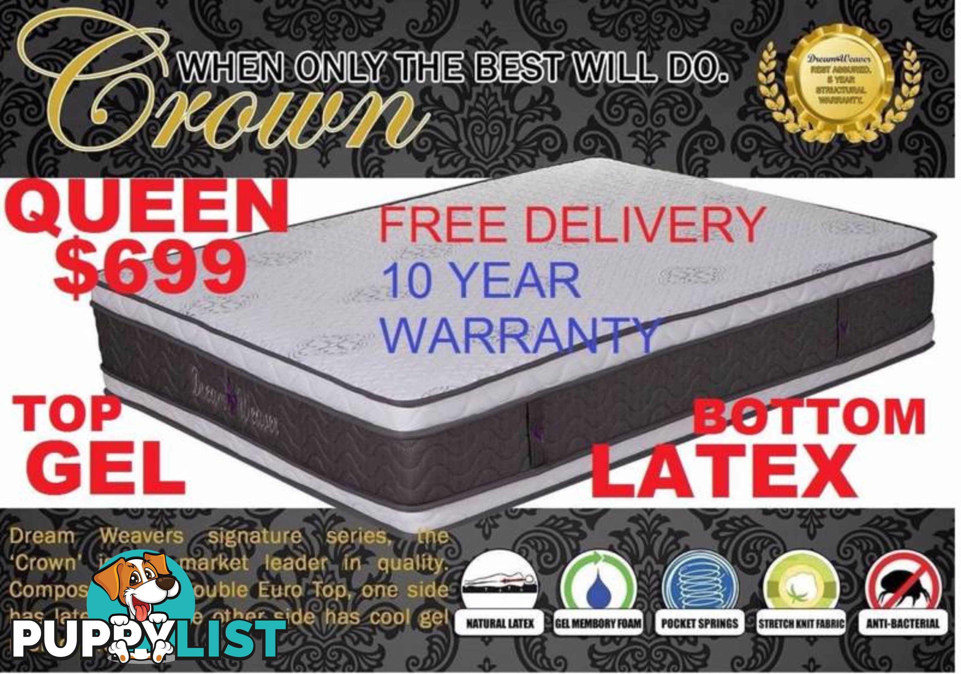 NEW QUEEN, KING, DOUBLE MATTRESS PILLOW TOP. RENT KEEP $9.45PW