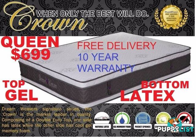 NEW QUEEN, KING, DOUBLE MATTRESS PILLOW TOP. RENT KEEP $9.45PW