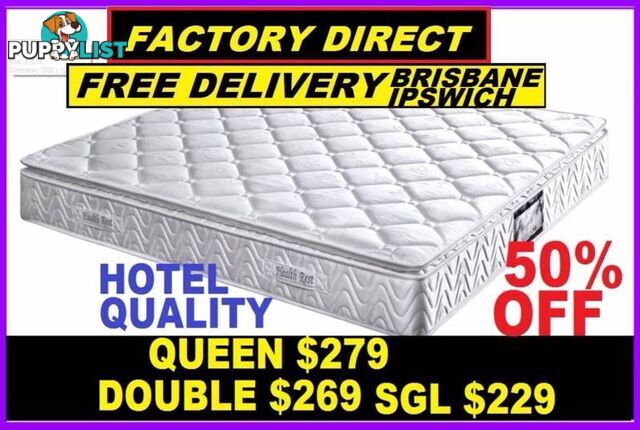 NEW QUEEN MATTRESS, Double, Single Pillow Top. RENT FROM $4.15 PW