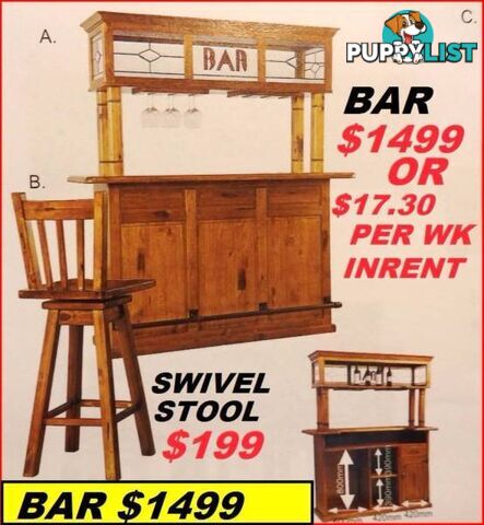 NEW DRINKS BAR LEAD LIGHT FOR HOME $1499. RENTAL $17.30PW