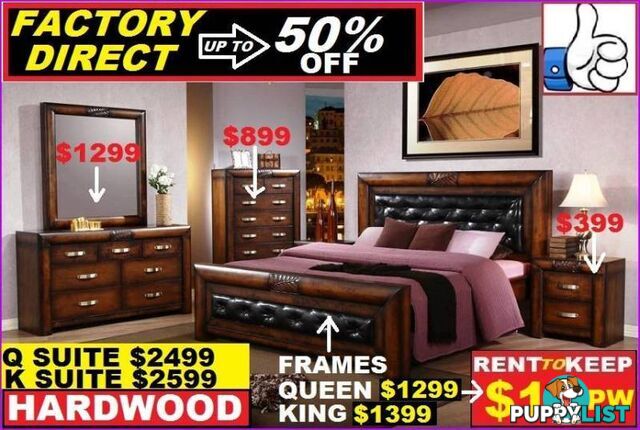 New Furniture, Bedding and Electrical Warehouse Direct $50% OFF