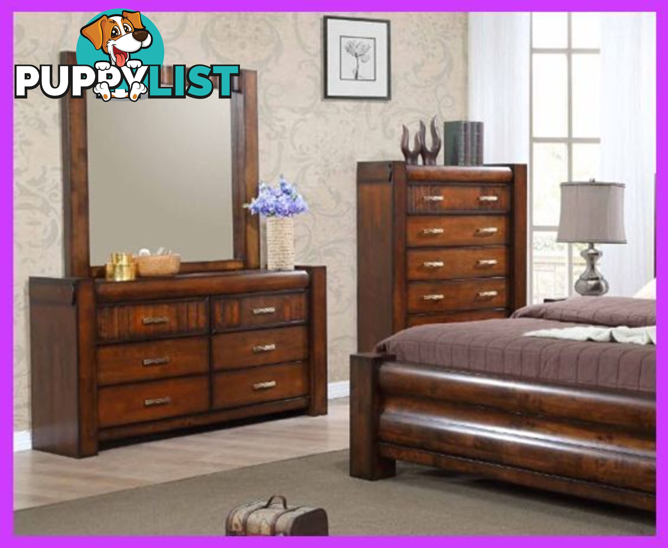 New Queen Bed Hardwood $1199. King Bed $1399. RENT KEEP $16 PW