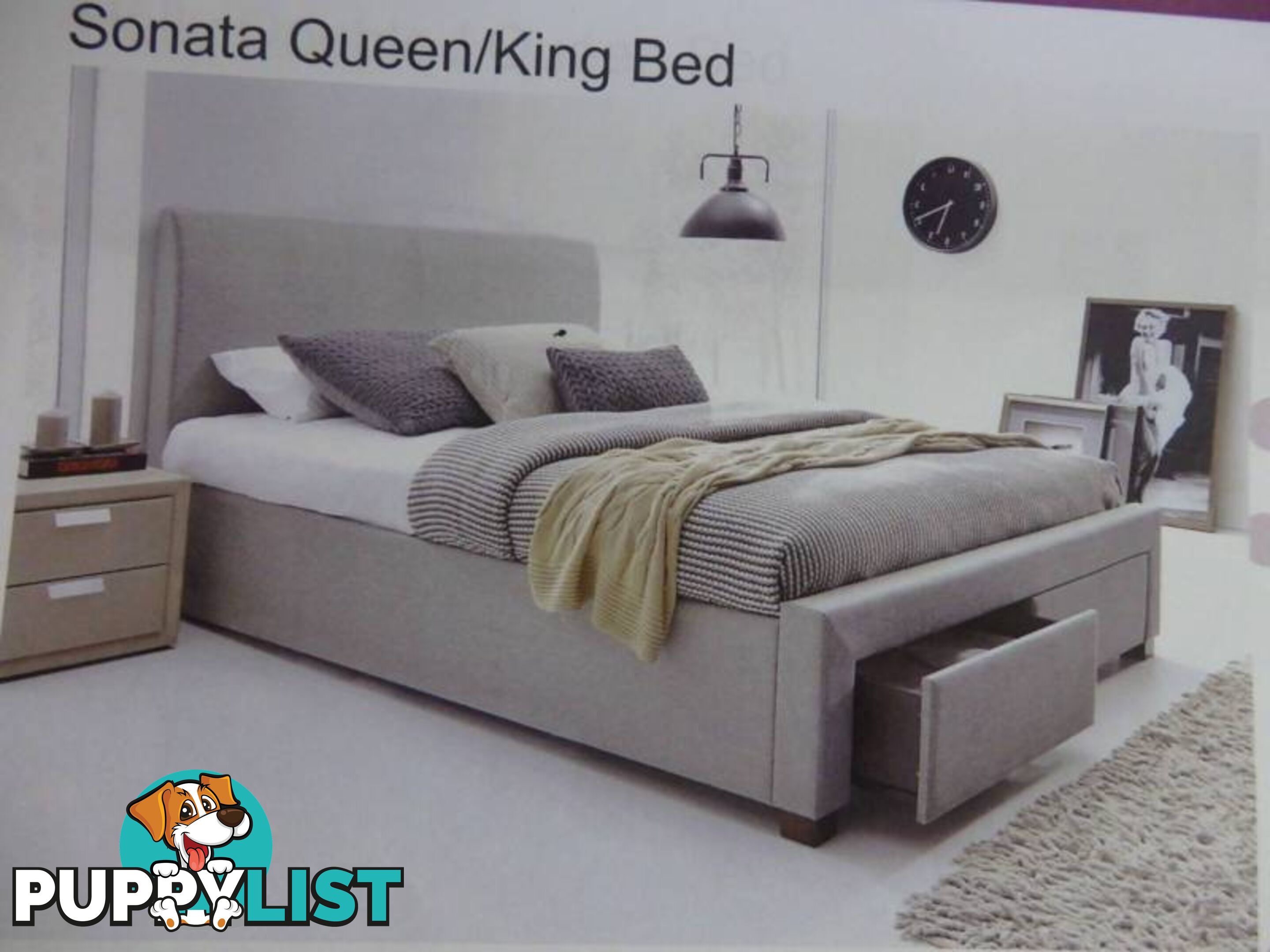 NEW QUEEN Bed+Storage Drawers $699. KING $799. RENTAL $9.40PW