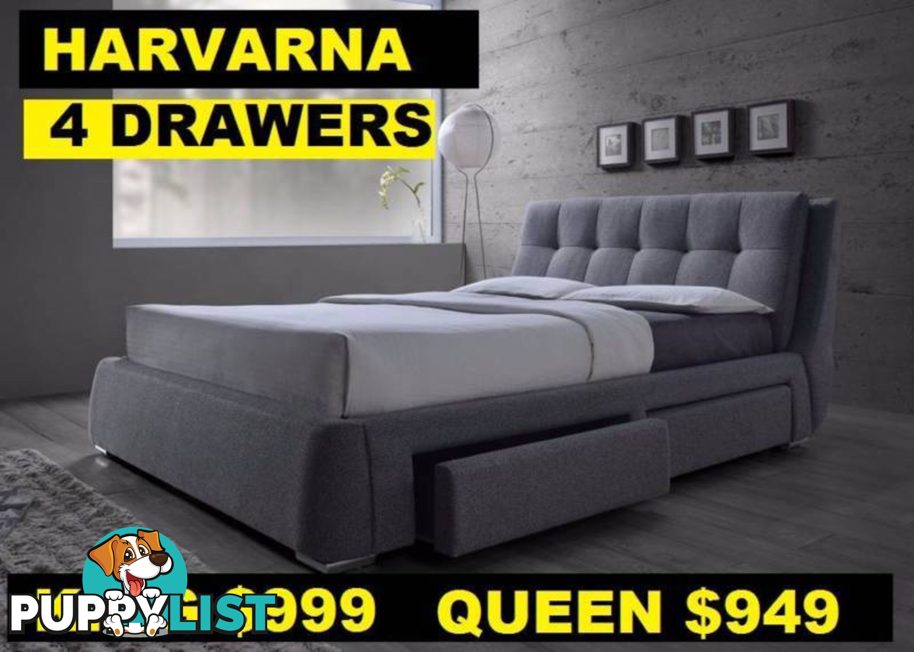 NEW QUEEN BED And King Bed Frame With Drawers. RENT KEEP $12.90PW