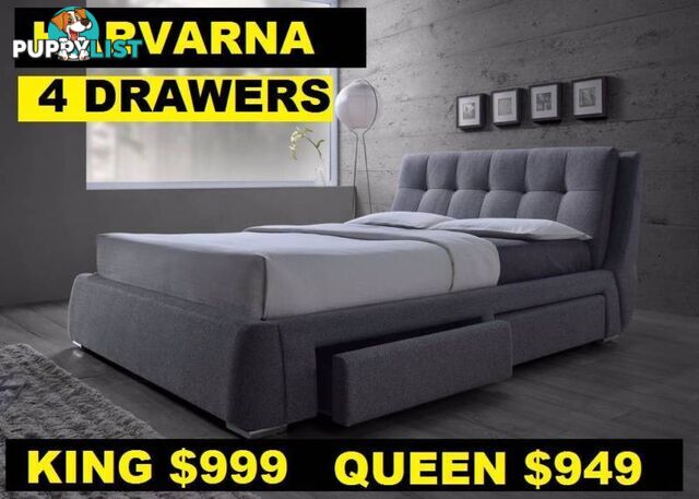 NEW QUEEN BED And King Bed Frame With Drawers. RENT KEEP $12.90PW