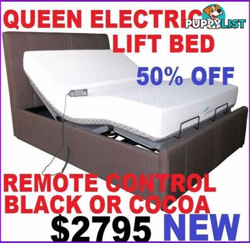 NEW QUEEN BED ELECTRIC REMOTE CONTROL LIFT WITH MATTRESS