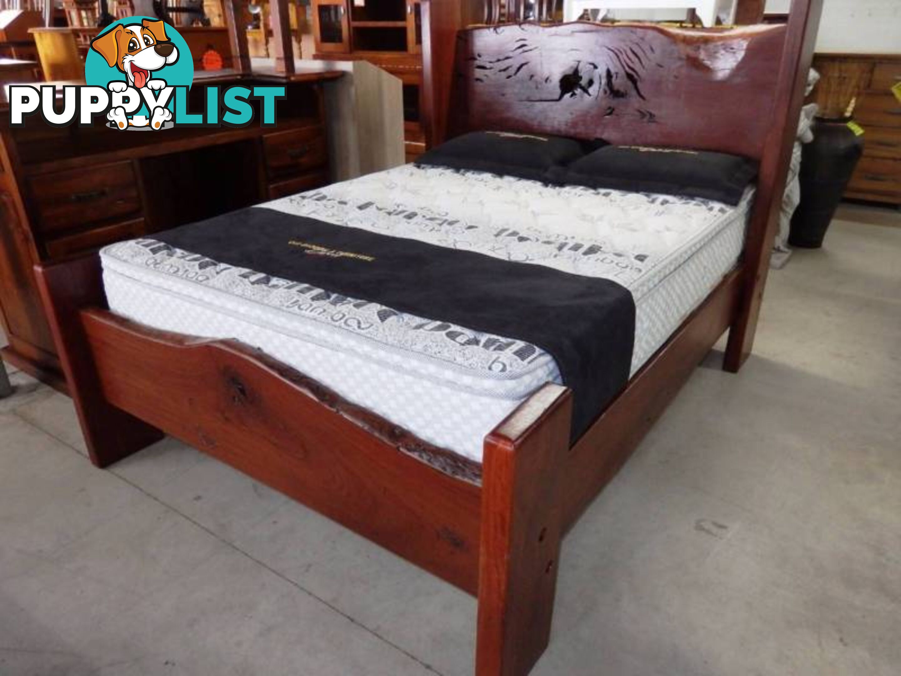 New Queen Bed Hand Made Australian Blue Gum. RENT $29.40 PW