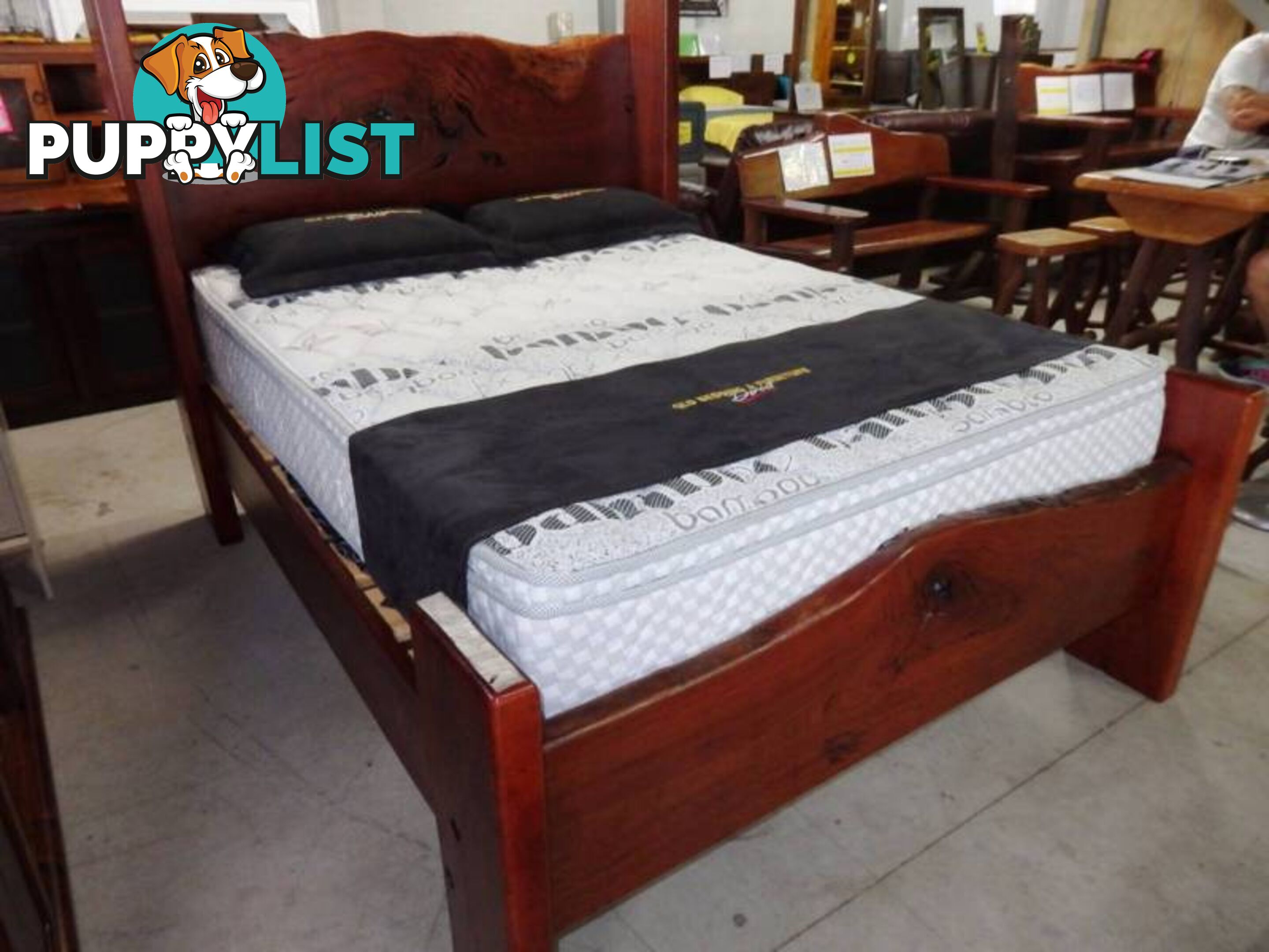 New Queen Bed Hand Made Australian Blue Gum. RENT $29.40 PW