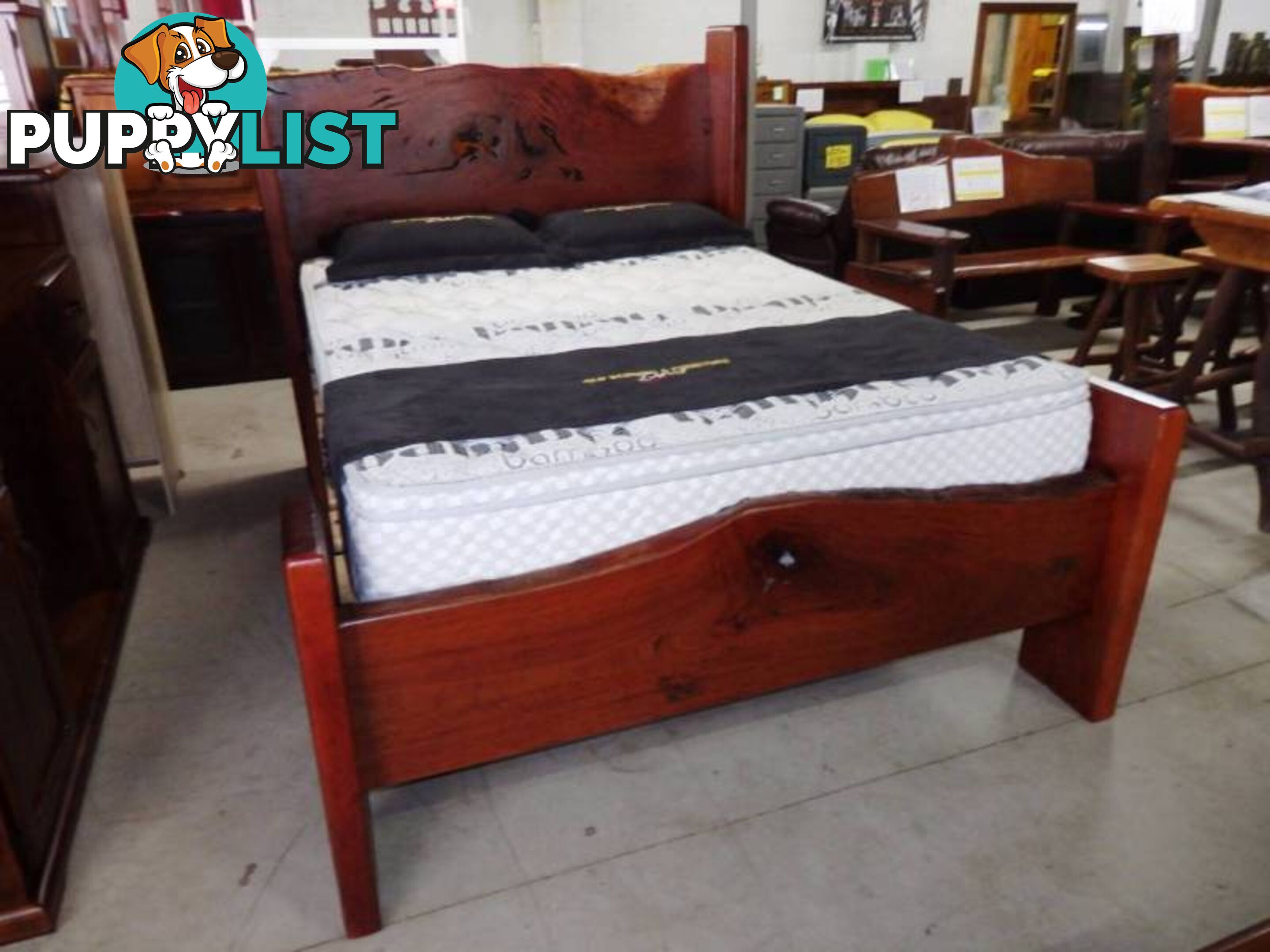 New Queen Bed Hand Made Australian Blue Gum. RENT $29.40 PW