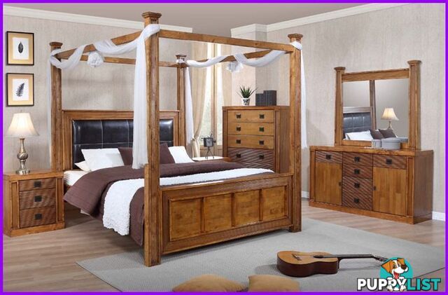 New Queen Canopy Bed Hardwood 4 Poster $1699. King $1799.