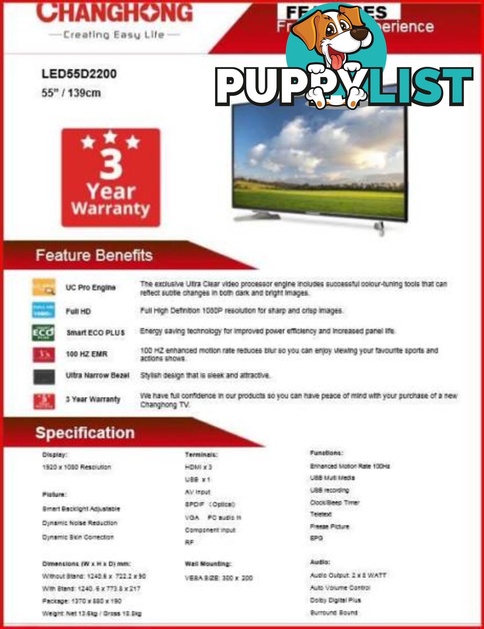 New TELEVISION. 99cm HD LED $595. 3YR WARRANTY. RENT KEEP OPTION