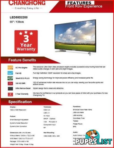 New TELEVISION. 99cm HD LED $595. 3YR WARRANTY. RENT KEEP OPTION