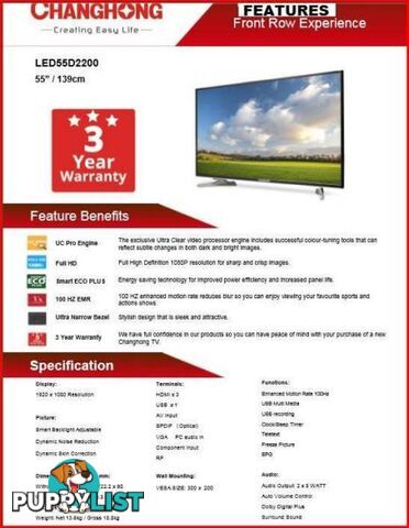 New TELEVISION. 99cm HD LED $595. 3YR WARRANTY. RENT KEEP OPTION