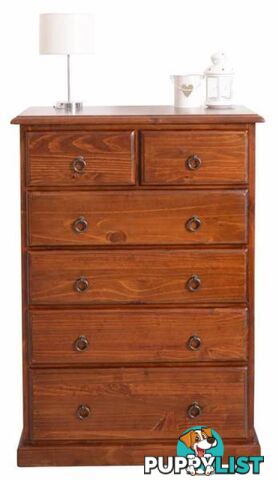 New Tallboy 6 Drawers. PAY CASH $499 OR RENT $7 P/W.