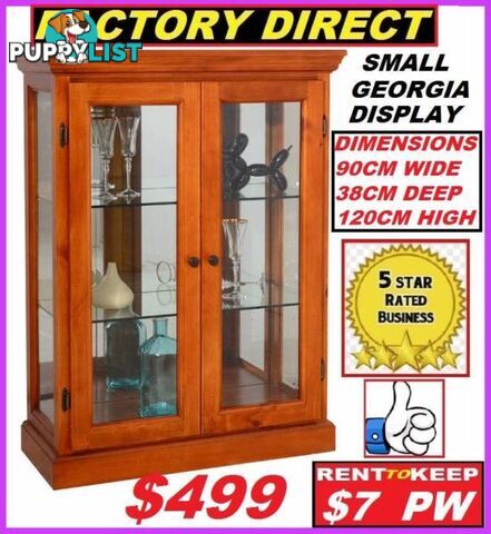 New Display Cabinet Cash $499 Or RENT TO KEEP For $7 P/W.