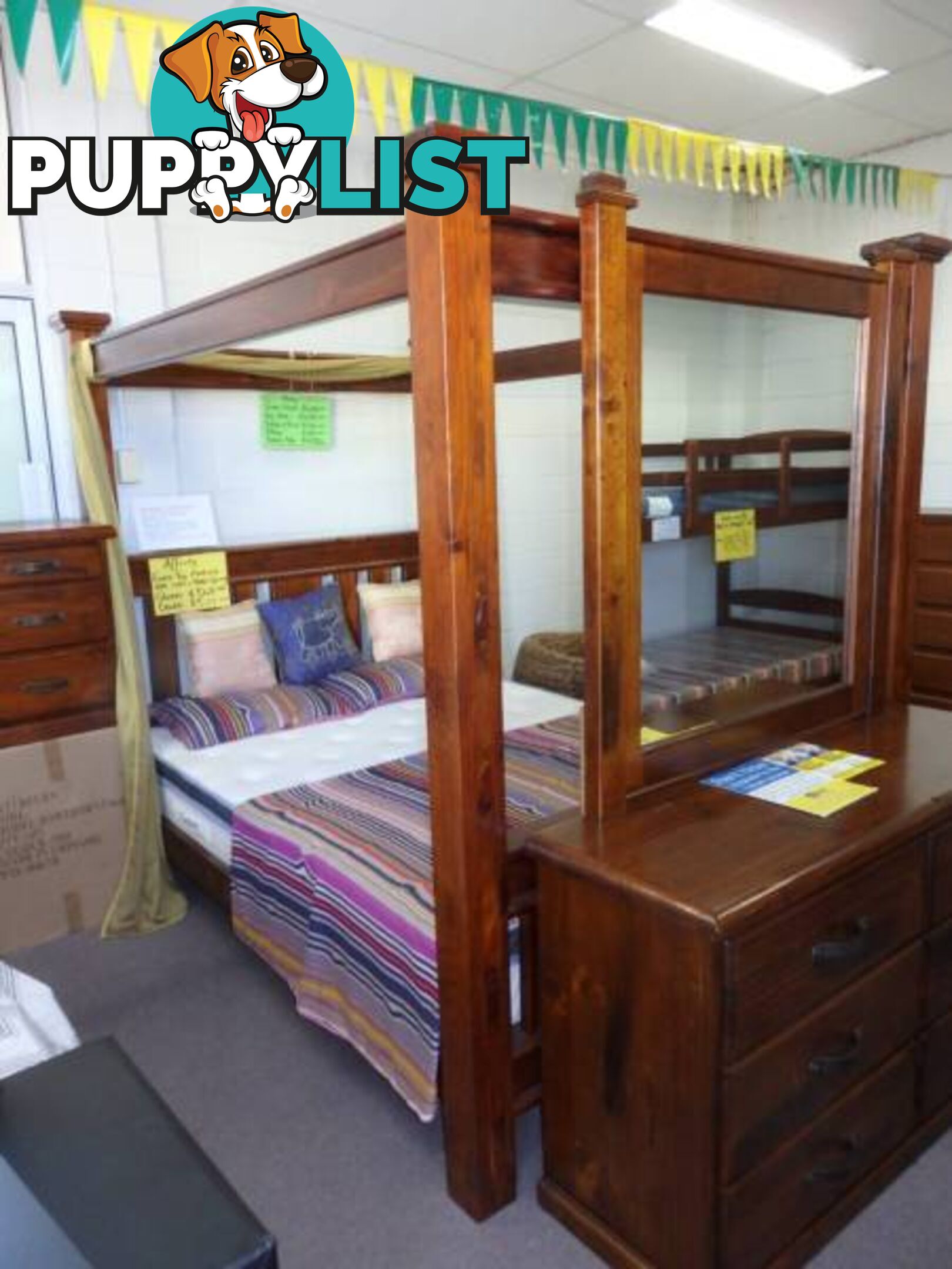 NEW CANOPY BED QUEEN, KING CANOPY FOUR POSTER $1299 Or $15 P/W