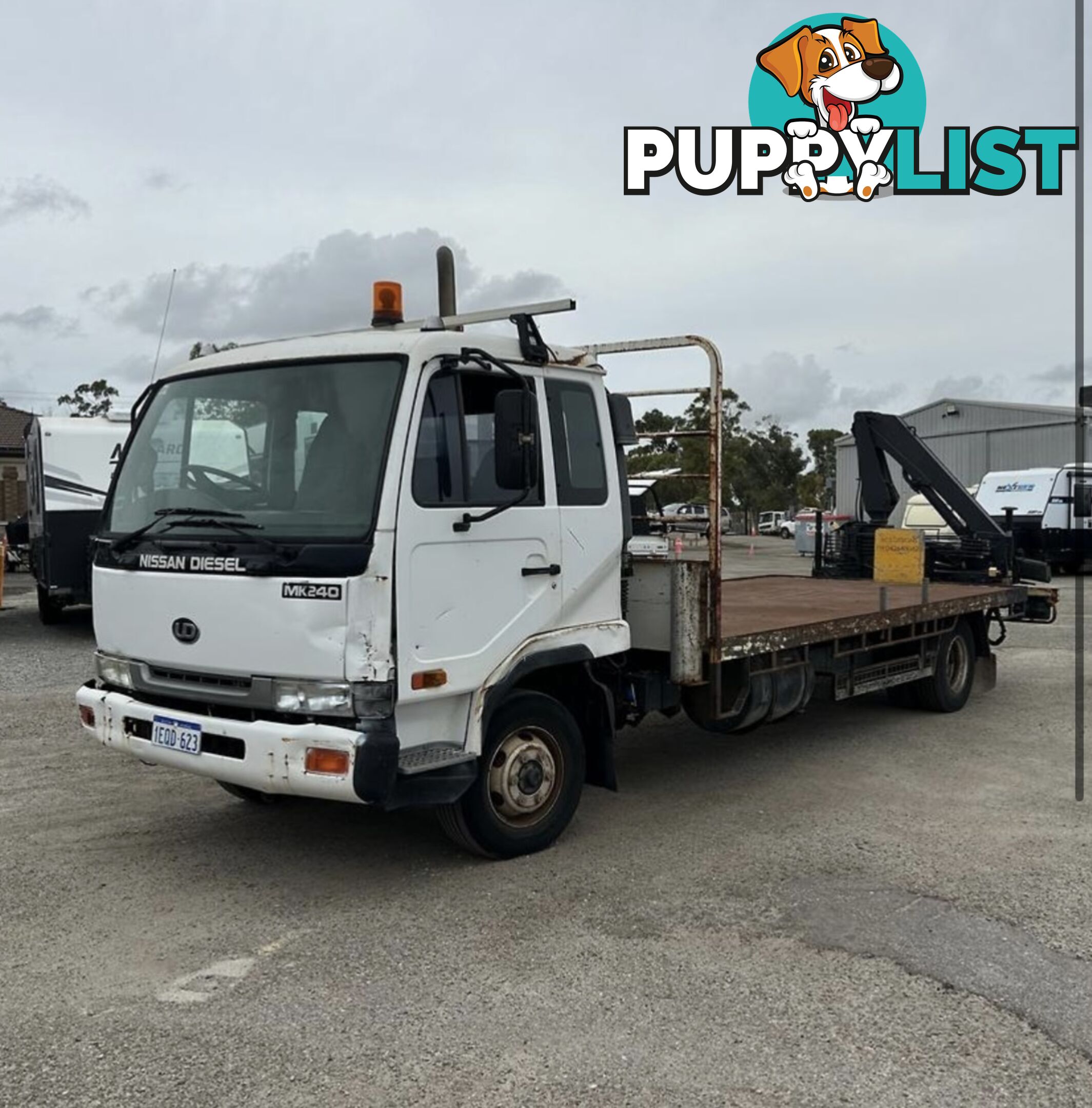 2007 Nissan UDFlat Deck Truck with Crane