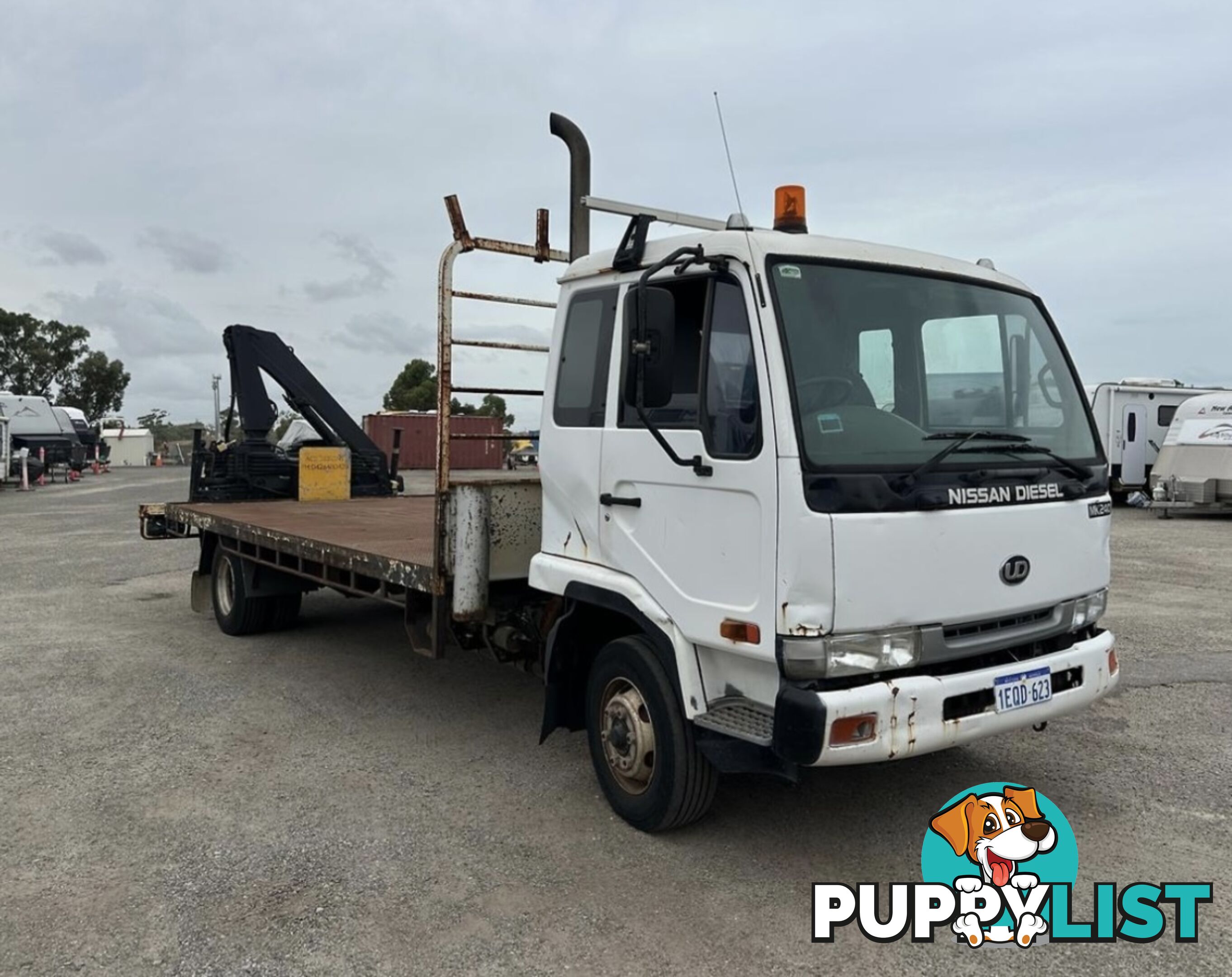2007 Nissan UDFlat Deck Truck with Crane