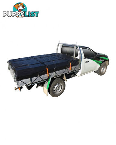 CARGO COVER, 2.5 X 2.0M RAINSTOP ULTRA, 1,100KG, 2 X LTS PULL DOWNS, HEAVY DUTY SHOCK CORD, D RING SUPPORTS, 610GSM LA150B8W