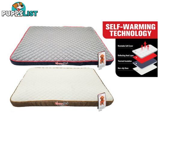 1PCE SELF WARMING PET FOAM BED 100X60X7CM