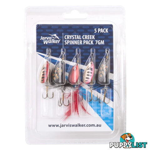 JW CRYSTAL CREEK SPINNERS 5PK 7GM