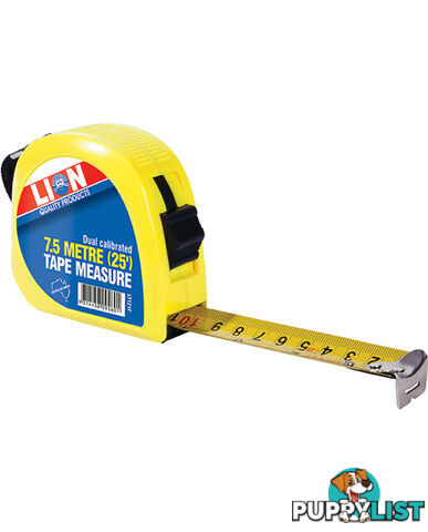 MEASURING TAPE, 25MM X 7.5 METRE IN 12 PCE DISPLAY BOX LT121F