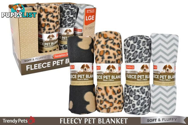 1PCE POLAR FLEECE PET BLANKET 70CM X 100CM