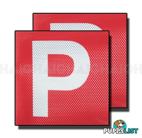 P PLATE WHT P CLEAR VISION RED VIC & WA CP4