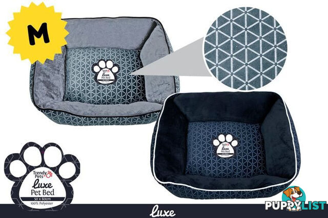 1PCE LUXE PET BED 50CM X 60CM X 7CM