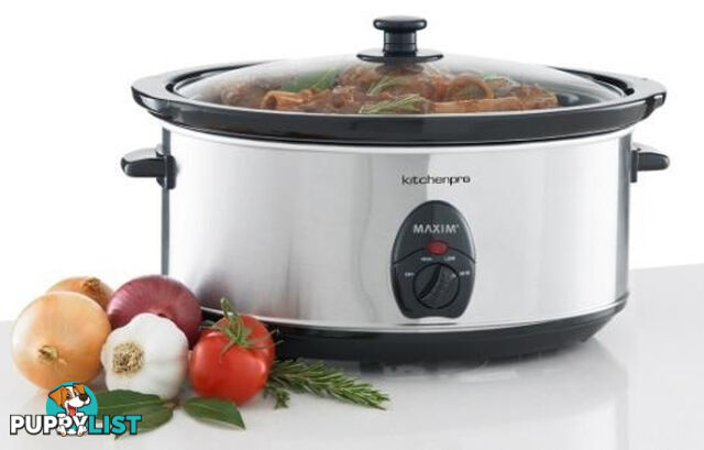 MAXIM 6.5L SLOW COOKER STAINLESS STEEL