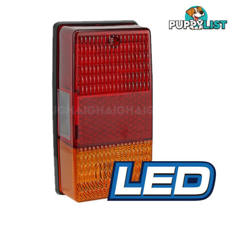 LED TRAILER LAMP RED/AMBER RECT. LED600