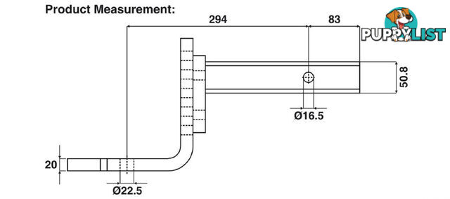 TOW HITCH MOUNTS - ADJ BALL MOUNT 2500KG THM03