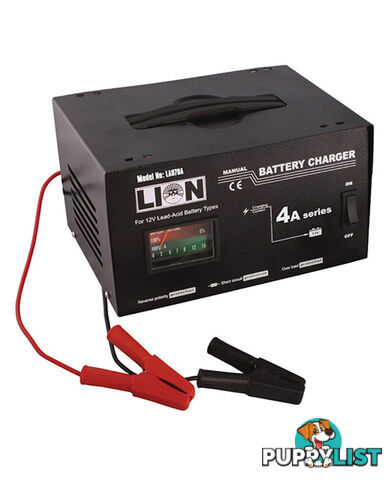 BATTERY CHARGER, 4 AMP MANUAL LA070A