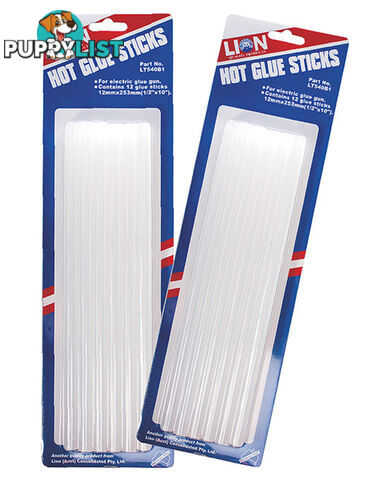 HOT MELT GLUE STICKS, 12 PCE, 10MM X 250MM LT540B1