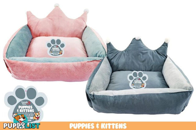 1PCE CROWN PET BED 60CM X 50CM