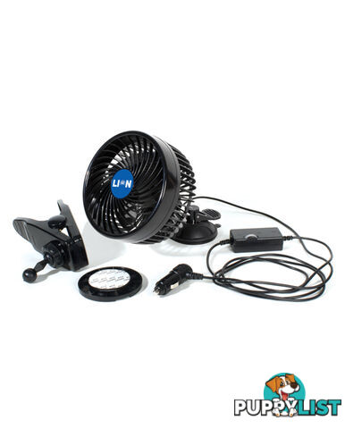 FAN, 6"HURRICANE VARIABLE SPEED WITH CLAMP AND SUCTION DISC.12VOLT LA535F