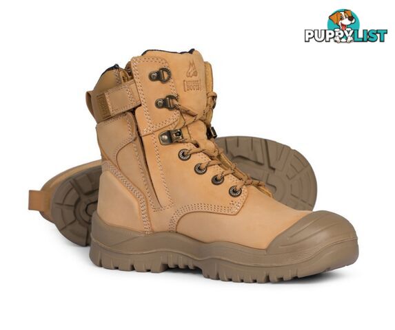 WHEAT HIGH LEG ZIPSIDER BOOT W/ SCUFF CAP