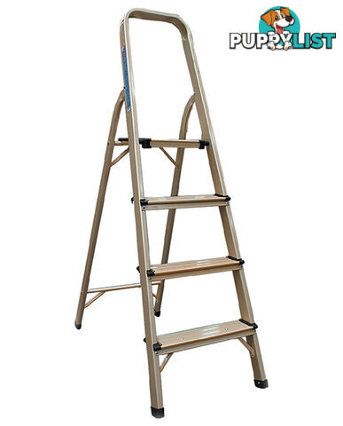 LADDER, 4 STEP, SLIMLINE ULTRALIGHT, H/DUTY, GREY LT550T