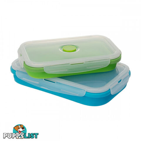 COLLAPSIBLE SET OF 2 RECTANGLE CONTAINERS