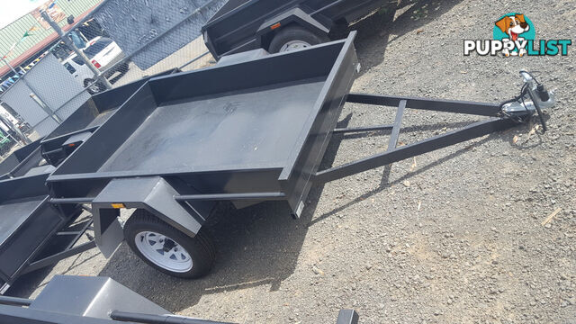 6 X 4 600KG GVM , SMOOTH FLOOR, 9" SIDES, WITH NEW WHEELS