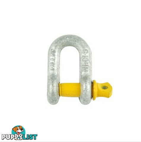 D SHACKLE RATED 10MM GALV (1T WLL) 86843
