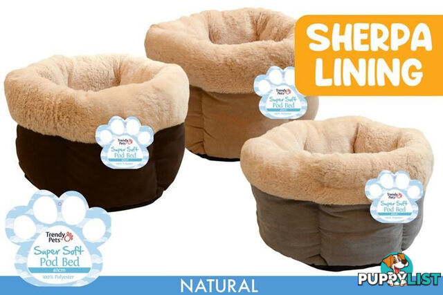 1PCE POD PET BED 40CM X 25CM