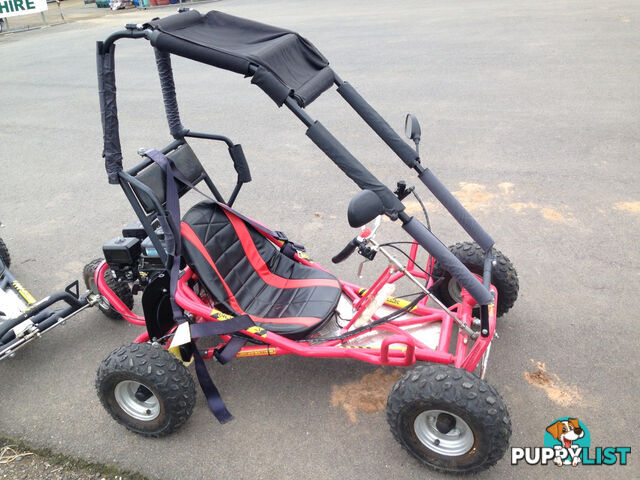 DELUXE DRIFT CART RED WITH CAGE 10" WHEELS