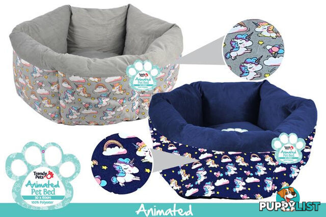 1PCE EXT/LARGE POD PET BED UNICORN 60CM X 60CM