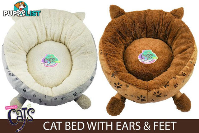 1PCE CAT BED W/FEET & EARS 50CMD