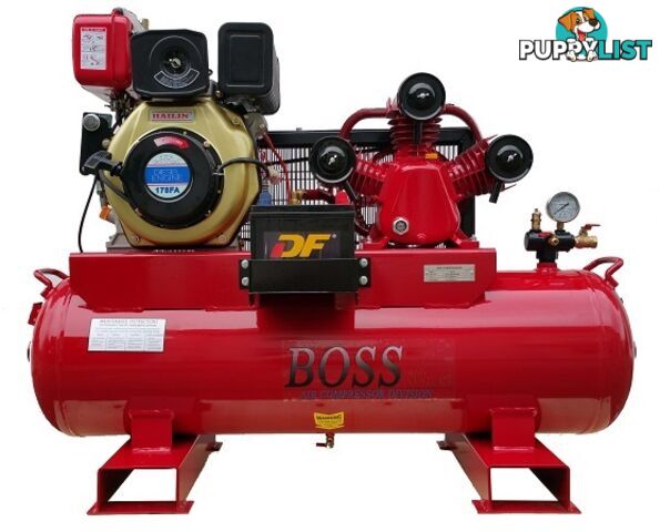 BOSS 20 CFM/ 6HP Diesel Air Compressor  112L Tank (E/Start)