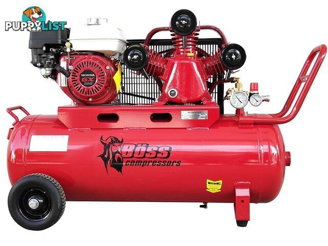 BOSS 18CFM/ 6.5HP HONDA Powered Compressor  100L Tank 